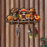 The Most Wonderful Time Of The Year - Personalized Highland Cow Custom Shaped Key Rack
