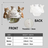 Cute Pet Hugging Planter - Personalized Dog Magnetic Flower Vase