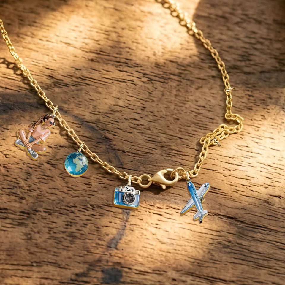 Custom Any Photo - Personalized Travelling Metal Necklaces With Pendants