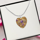 We Love You Mom - Personalized Mother Heart Pendant Necklace