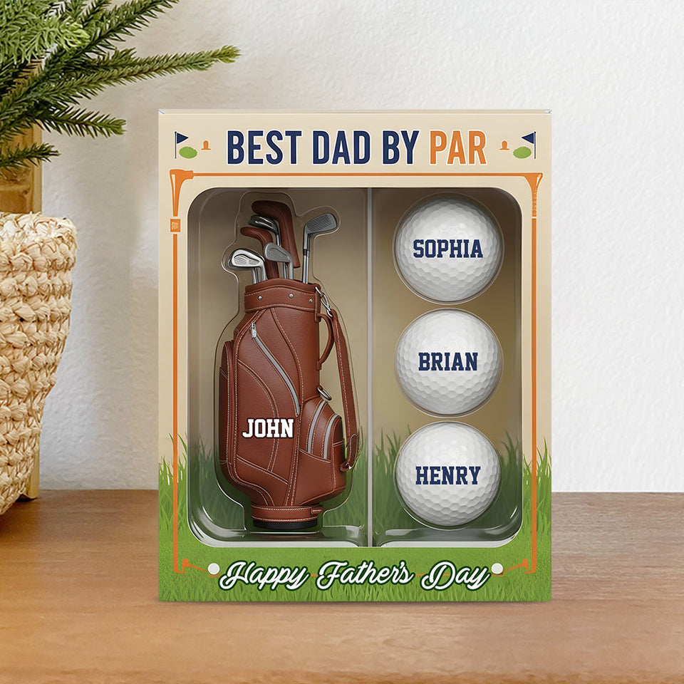 Best Dad By Par - Personalized Golf Custom Shaped Acrylic Plaque
