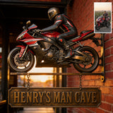 Born To Ride - Personalized Biker Wooden Wall Mount Sign