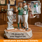 I’ll Always Be Your Biggest Fan - Personalized Football Custom Shaped Acrylic Plaque