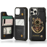 Scuba Diving Lovers Gift - Personalized Scuba Diving Wallet Phone Case
