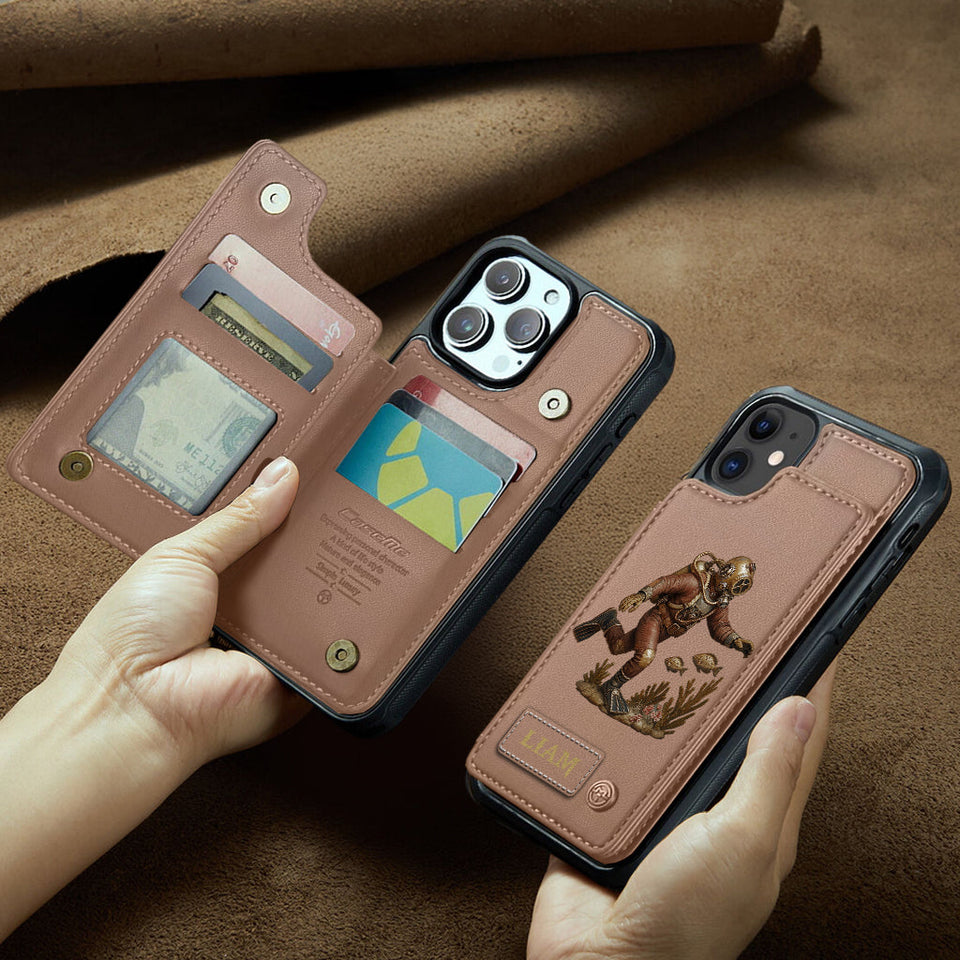 Scuba Diving Lovers Gift - Personalized Scuba Diving Wallet Phone Case