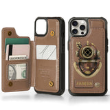 Scuba Diving Lovers Gift - Personalized Scuba Diving Wallet Phone Case