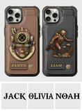 Scuba Diving Lovers Gift - Personalized Scuba Diving Wallet Phone Case