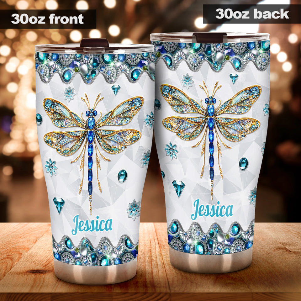 Beautiful Dragonfly - Personalized Dragonfly Tumbler