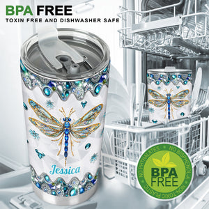 Beautiful Dragonfly - Personalized Dragonfly Tumbler