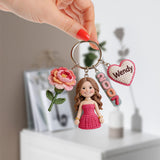 Custom Any Photo - Personalized Birthday Premium Keychain With Charms