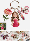 Custom Any Photo - Personalized Birthday Premium Keychain With Charms