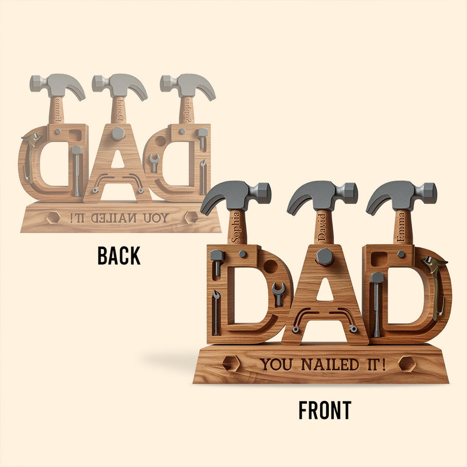 You Nailed It Dad - Personalized Father Custom Shaped Acrylic Plaque