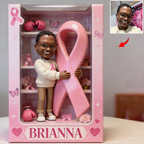 Pink Fighter - Personalized Breast Cancer Awareness Custom Shaped Acrylic Plaque