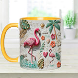 Love Flamingo - Personalized Flamingo Accent Mug & Coaster