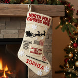 North Pole Santa - Personalized Family Shaped Christmas Stocking