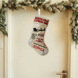 North Pole Santa - Personalized Family Shaped Christmas Stocking