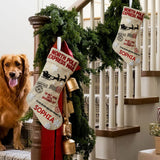 North Pole Santa - Personalized Family Shaped Christmas Stocking