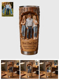 Best Dad Ever, Custom Any Photo - Personalized Father Tumbler