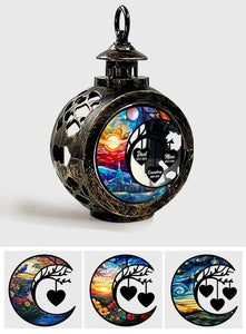 I Miss You - Personalized Memorial Round Lantern With Light