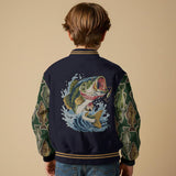 Love Fishing - Personalized Fishing Varsity Jacket