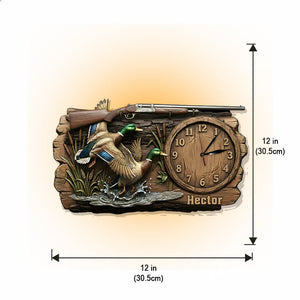 Duck Hunting - Personalized Hunting LED Light Wall Clock