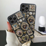 Couple Photo Frame Unique Gift - Personalized Couple Leather Phone Case