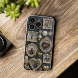Couple Photo Frame Unique Gift - Personalized Couple Leather Phone Case