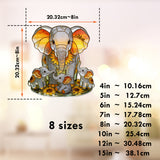 Elephant Mom - Personalized Elephant Window Hanging Suncatcher Ornament