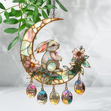 Grandma's Best Easter Gift - Personalized Grandma Window Hanging Suncatcher With Custom Charms