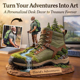 Love Hiking - Personalized Hiking Custom Shaped Acrylic Plaque