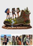 Love Hiking - Personalized Hiking Custom Shaped Acrylic Plaque