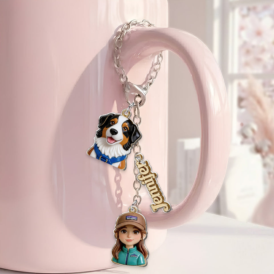 Just A Girl Who Loves Dogs - Personalized Dog Dangling Charms
