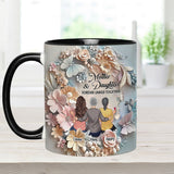 Mother And Daughters Forever Linked Together - Personalized Mother Accent Mug