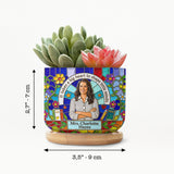 Custom Any Photo - Personalized Teacher Ceramic Plant Pot