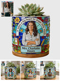 Custom Any Photo - Personalized Teacher Ceramic Plant Pot