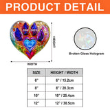 Rainbow Bridge Pet Remembrance - Personalized Dog Memorial Hologram Window Hanging Suncatcher