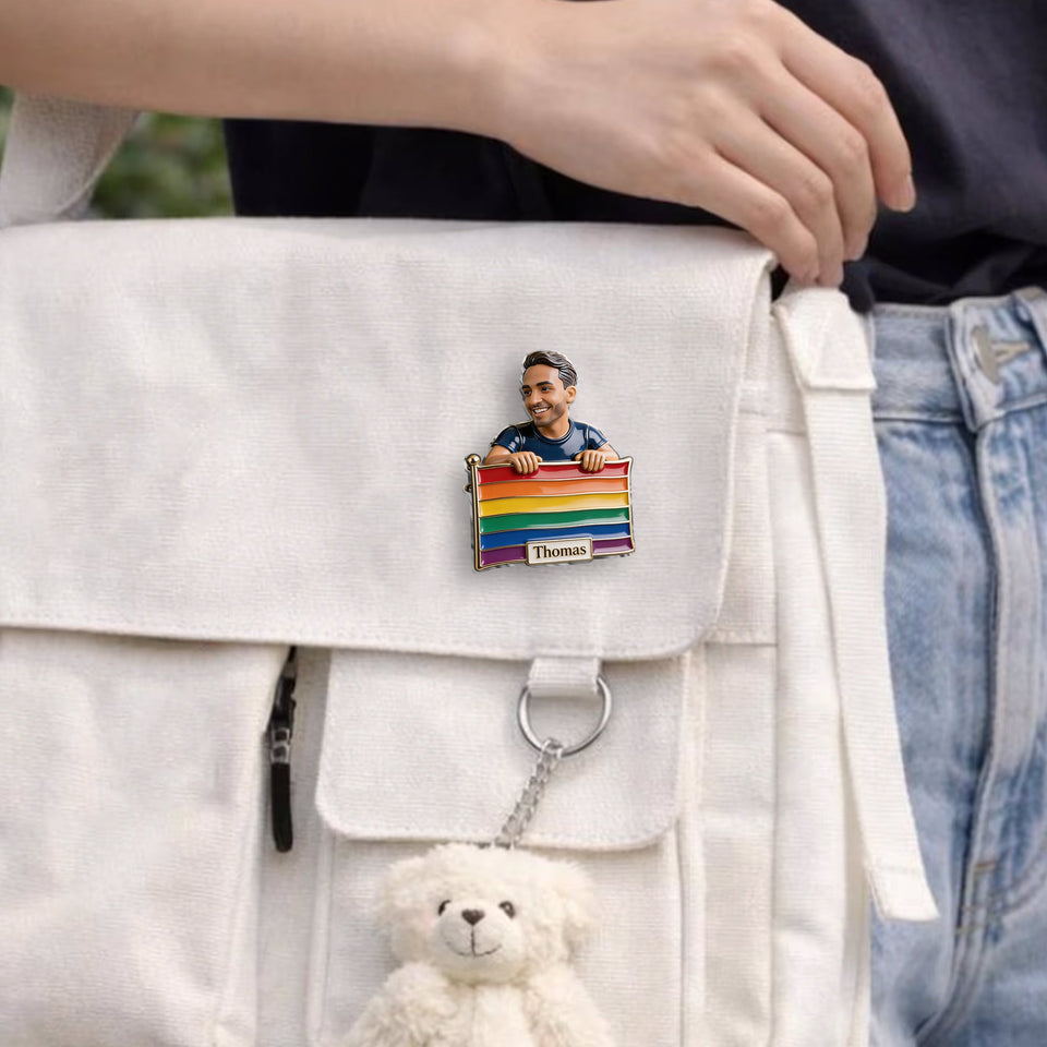 Proud Me - Personalized LGBT Support 3D Embossed Enamel Pin