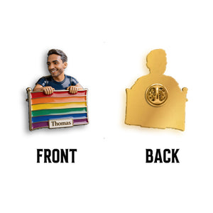 Proud Me - Personalized LGBT Support 3D Embossed Enamel Pin
