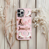 Ice Skating Makes Me Happy - Personalized Ice Skating Full Print Phone Case