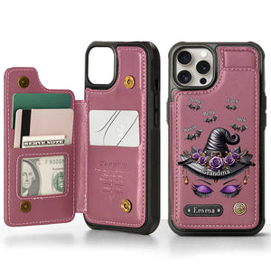 Perfect Gift For Mom, Grandma Witch - Personalized Mother Wallet Phone Case