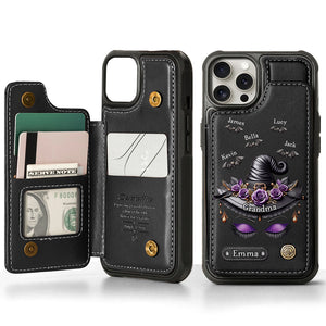Perfect Gift For Mom, Grandma Witch - Personalized Mother Wallet Phone Case
