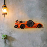 Any Photo - Personalized Car Lover LED Light Wall Clock