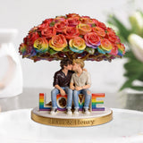 Custom Any Photo - Personalized LGBT Support Custom Shaped Acrylic Plaque