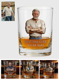 Our Rock, Our Hero - Father’s Day Whiskey Glass - Personalized Father Whiskey Glass