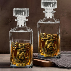 Mafia Pitbull - Personalized Pitbull Whiskey Decanter Set
