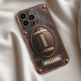 Gameday - Personalized Football Leather Phone Case