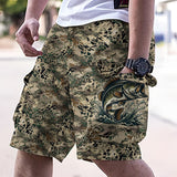 Fishing Gift For Him/ Husband/ Dad.... - Personalized Fishing Cargo Shorts With Belt