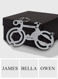 Road Bike Cycling Travel Tool - Personalized Biker Metal Multitools Sheet