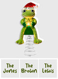 Green Christmas - Personalized Frog LED Light Tree Topper