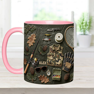 Love Fishing - Personalized Fishing Accent Mug
